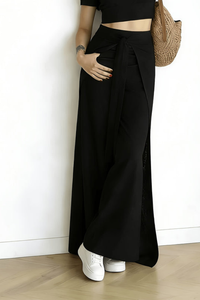 Elegant Cropped Summer Pants Bowtie