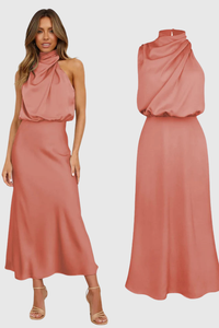 Elegant Sleeveless Evening Maxi Dress