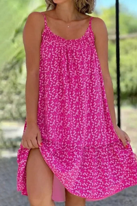 Printed Sleeveless Swing Dress