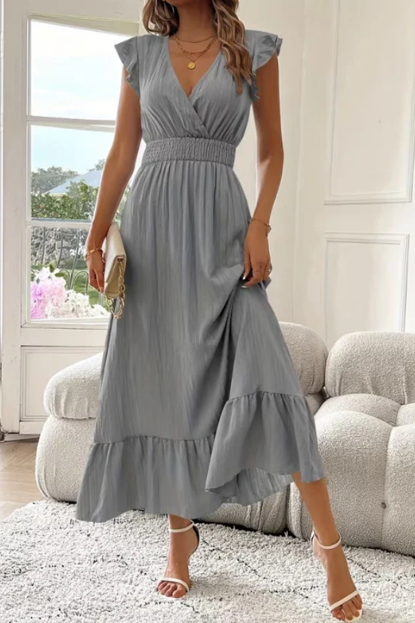 Airy Maxi Dress V Neck