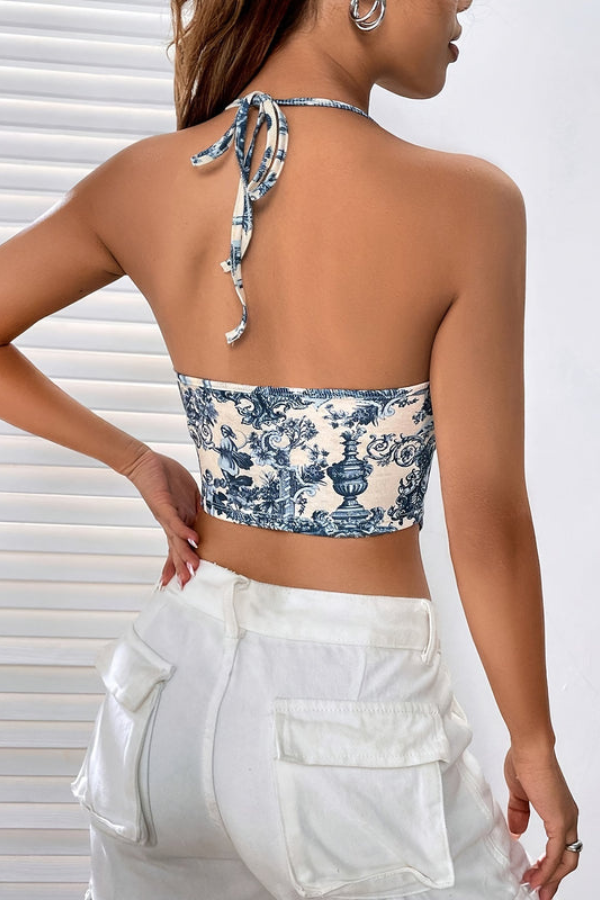 Floral Halter Neck Top