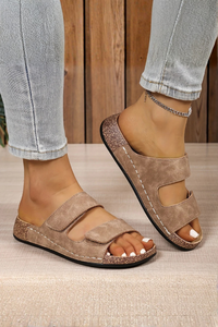Double Strap Arch Support Slip On Slippers