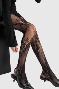 Elegant Floral Lace Pattern Tights