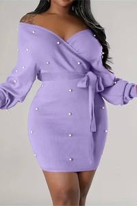 Sculpted Bodycon Dress Off Shoulder