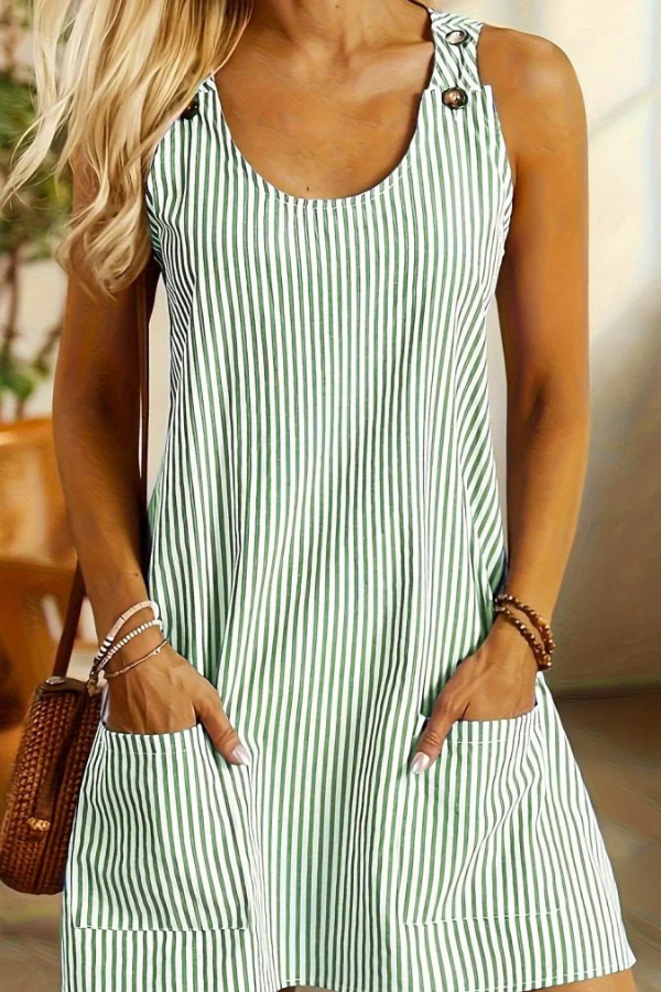 Sunny Striped A Line Dress
