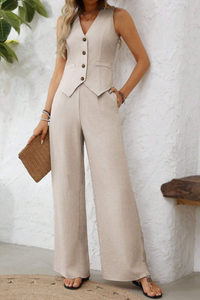 Elegant Vest And Trouser Set