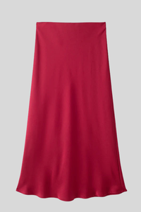 Elegant Satin High Waist Skirt