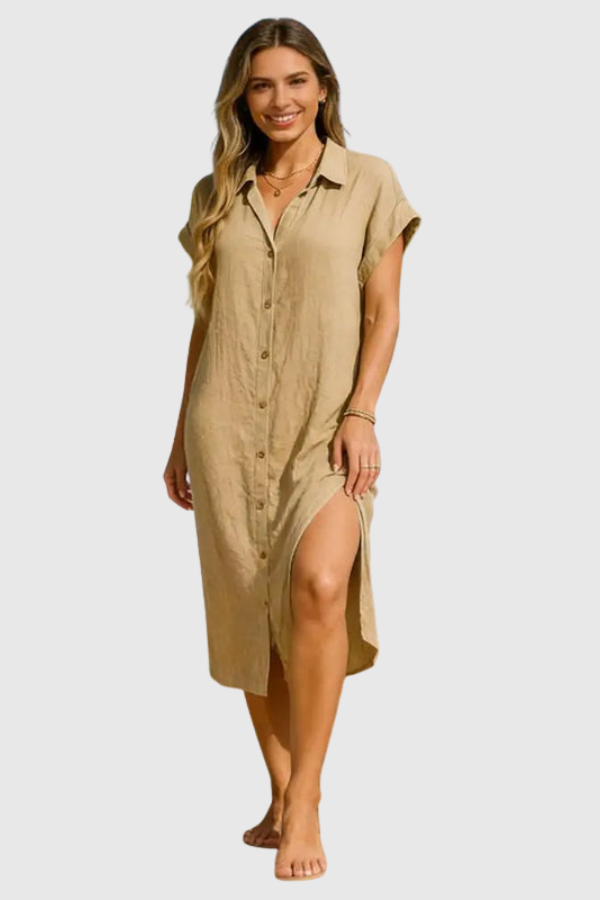Vintage V Neck Mini Dress