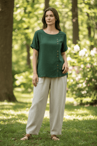 Minimal Round Neck Blouse