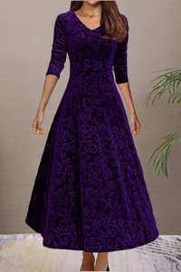 Luxurious Velvet Swing Dress