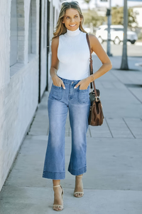 Versatile Cropped Summer Pants Wideleg