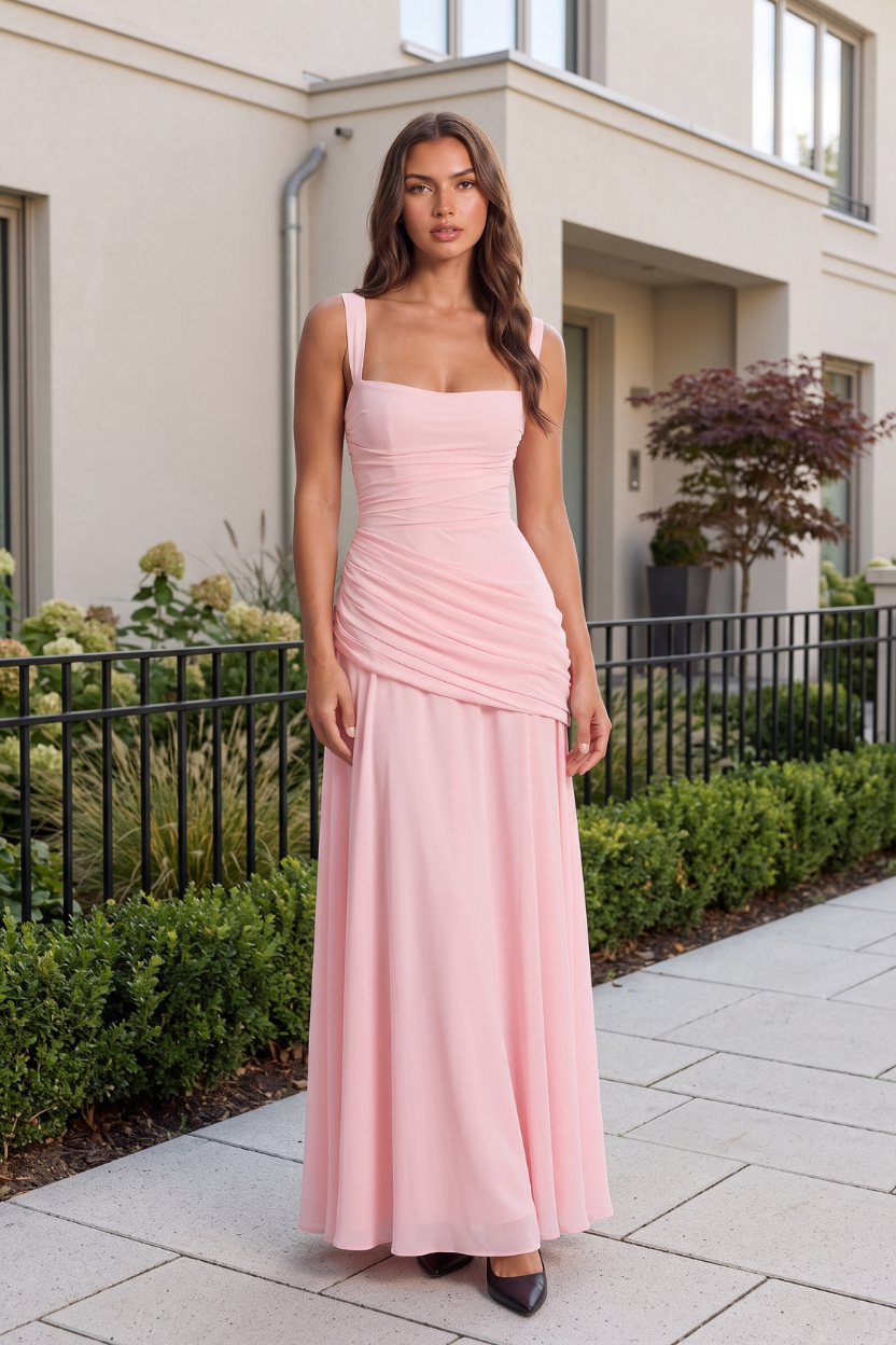 Elegantes Fließendes Serena Maxikleid