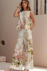 Chic Floral Two-Piece Set with Effortless Casual Appeal