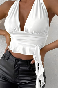 Graceful Strapless Top Open Back