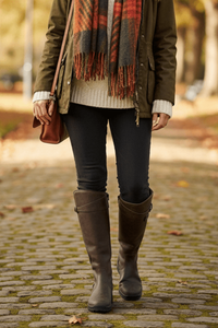 Knee-High Boots with Stable Sole and Modern Fit