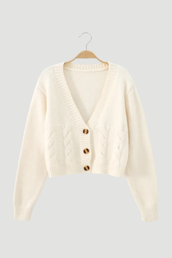 Cozy Knit Cardigan Cropped