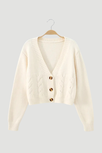 Cozy Knit Cardigan Cropped