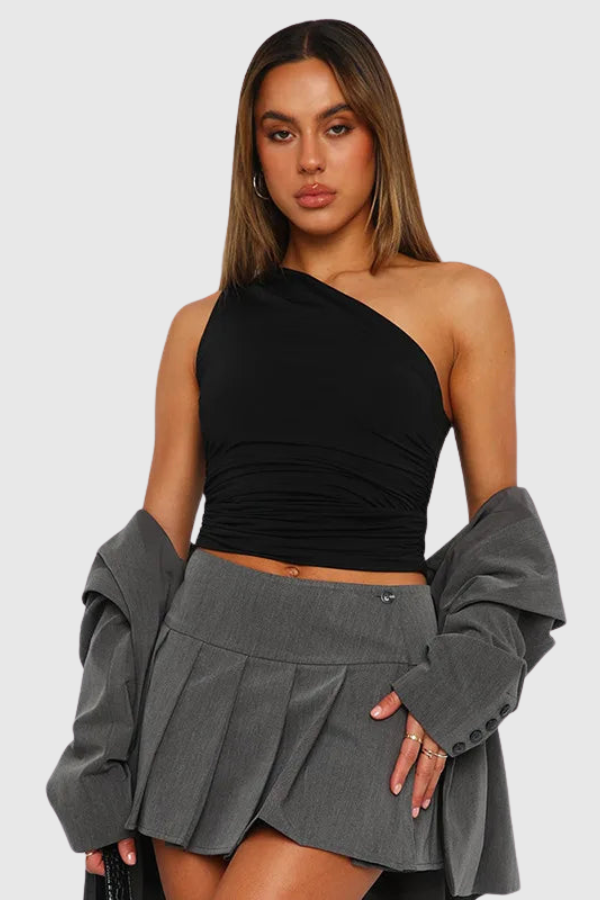 One Shoulder Slim Fit Top