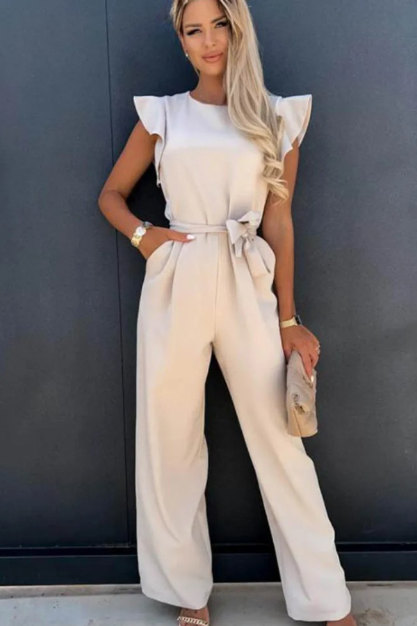Chic Knit Jumpsuit Open Back