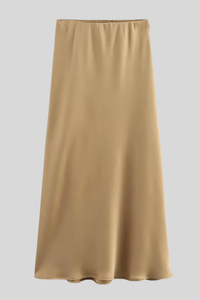 Elegant Satin High Waist Skirt