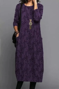 Cozy Floral Midi Dress