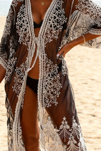 Boho Mesh Embroidered Dress