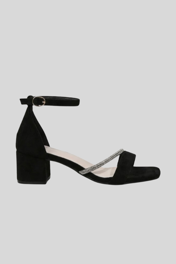 Sparkle Strap Block Heel Sandals