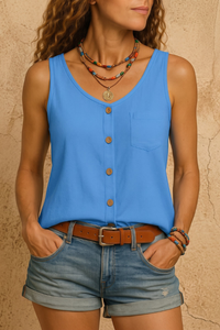 Lightweight V Neck Summer Top