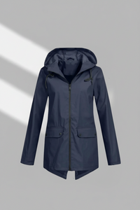 Hooded Longline Zip Front Utility Coat