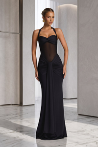 Anmutige Silhouette Abend Maxikleid