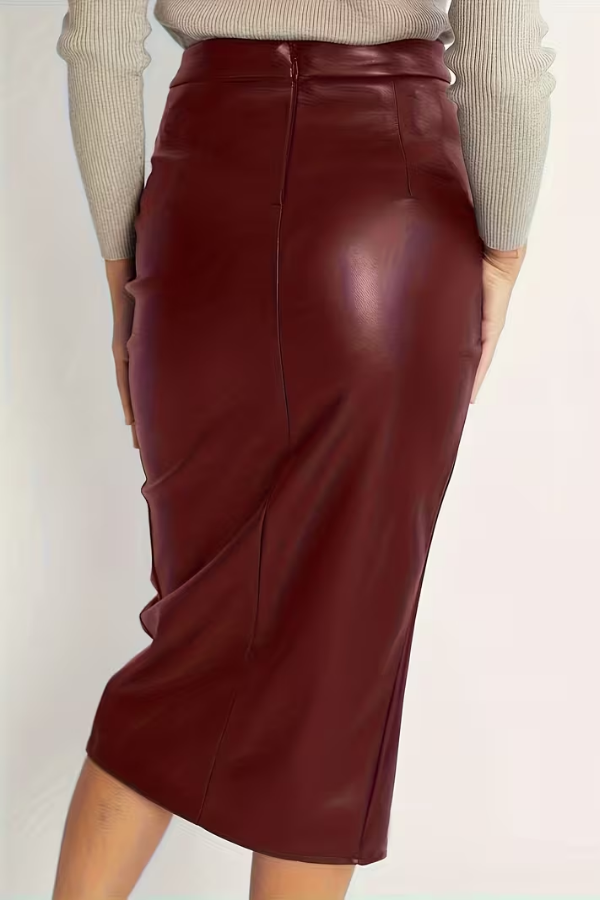 Modern Pleated Midi Skirt