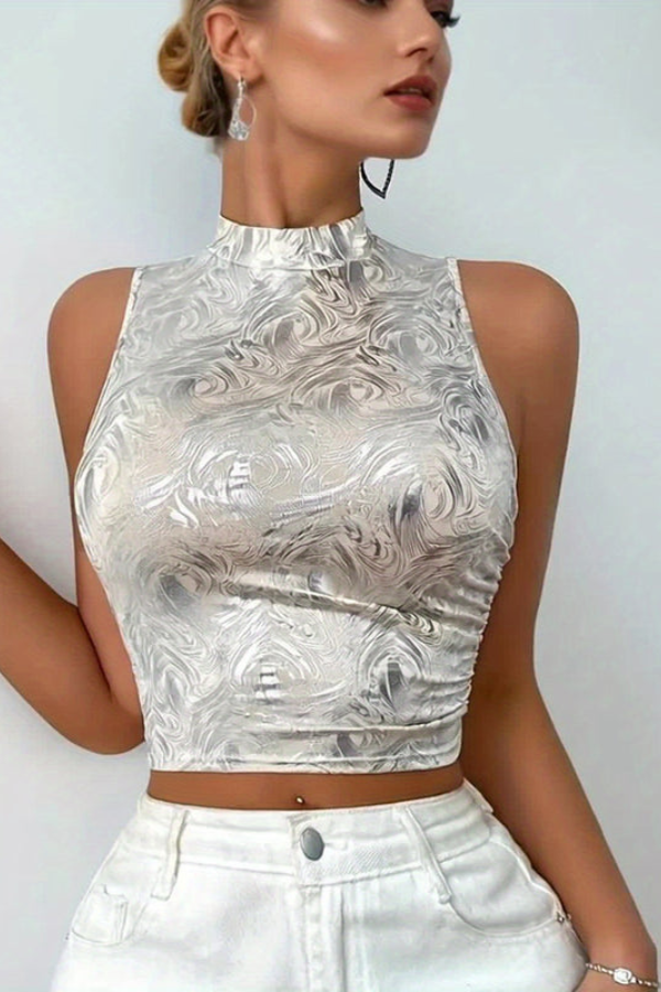 Vivid Printed Crop Top