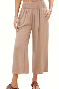 Flowing Cropped Summer Pants Wideleg