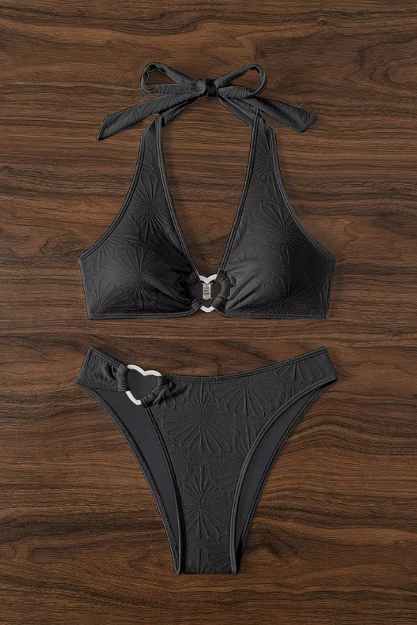 Playful Bikini Set Heart Cutout
