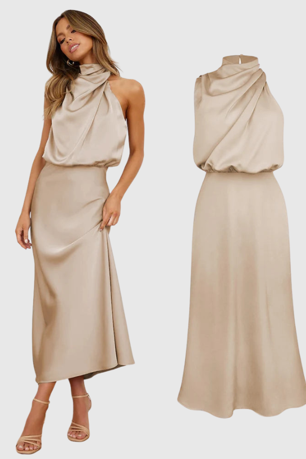 Elegant Sleeveless Evening Maxi Dress