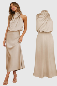 Elegant Sleeveless Evening Maxi Dress