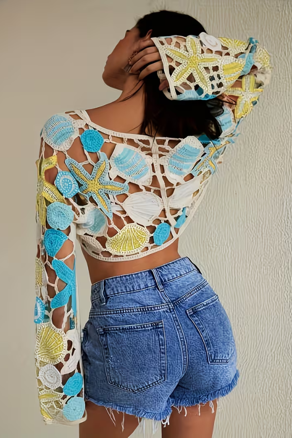 Bohemian Crop Top V Neck