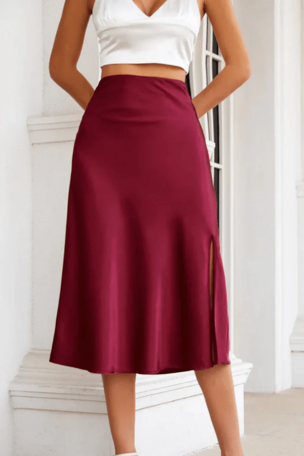 Soft Shine Midi Skirt