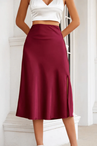 Soft Shine Midi Skirt