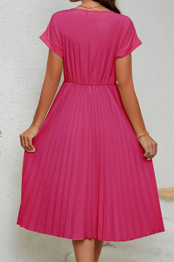 Graceful Pleated Midi Dresses Elegant