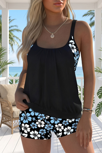 Floral Tankini Swim Shorts Set