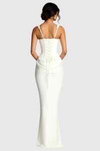 Sculpted Elegant Midi Occasion Dress