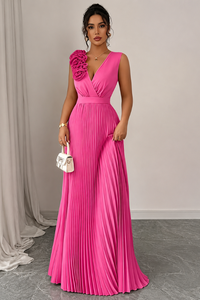Sophisticated Pleated Square Neck Midi Dresses