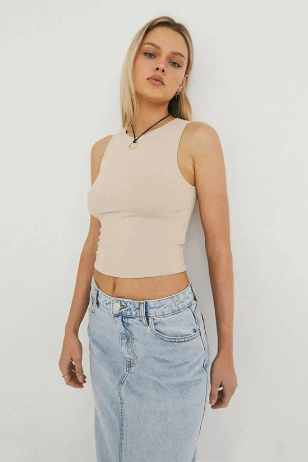 High Neck Everyday Crop Top