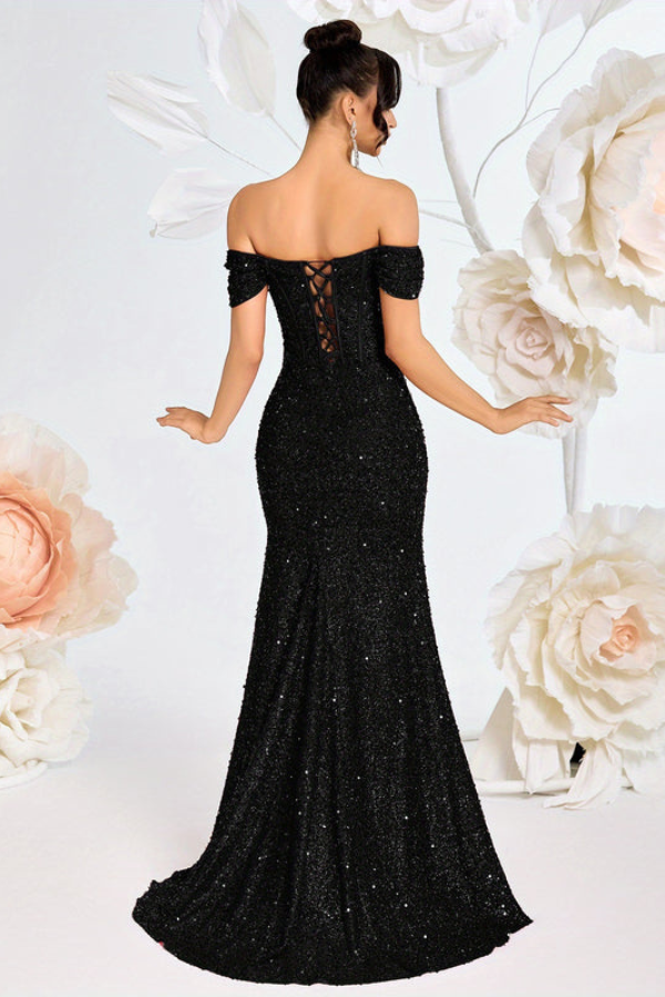 Gleaming Sequin One Shoulder Dress