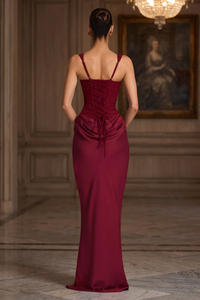 Elegantes Trägerlanges Anlasskleid