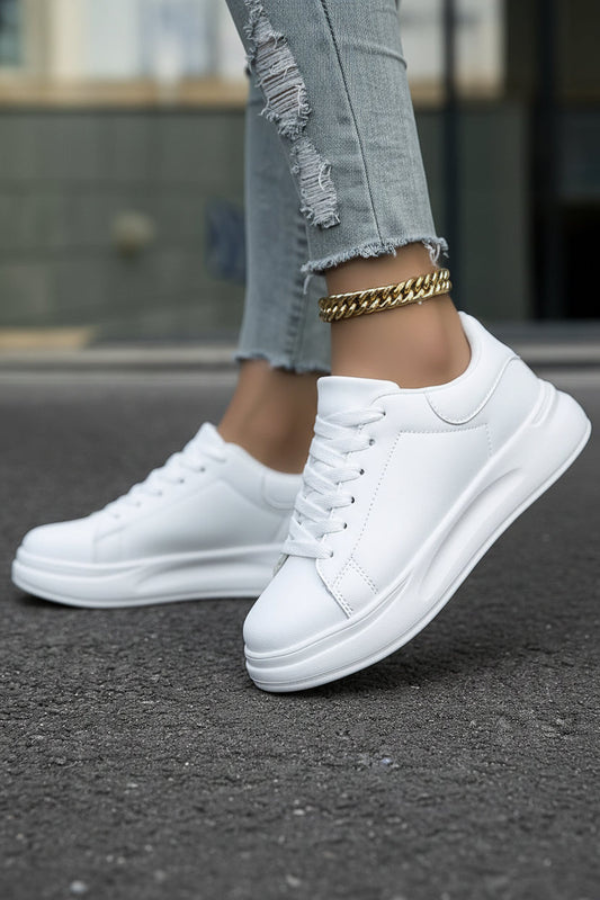 Cushioned White Sneakers