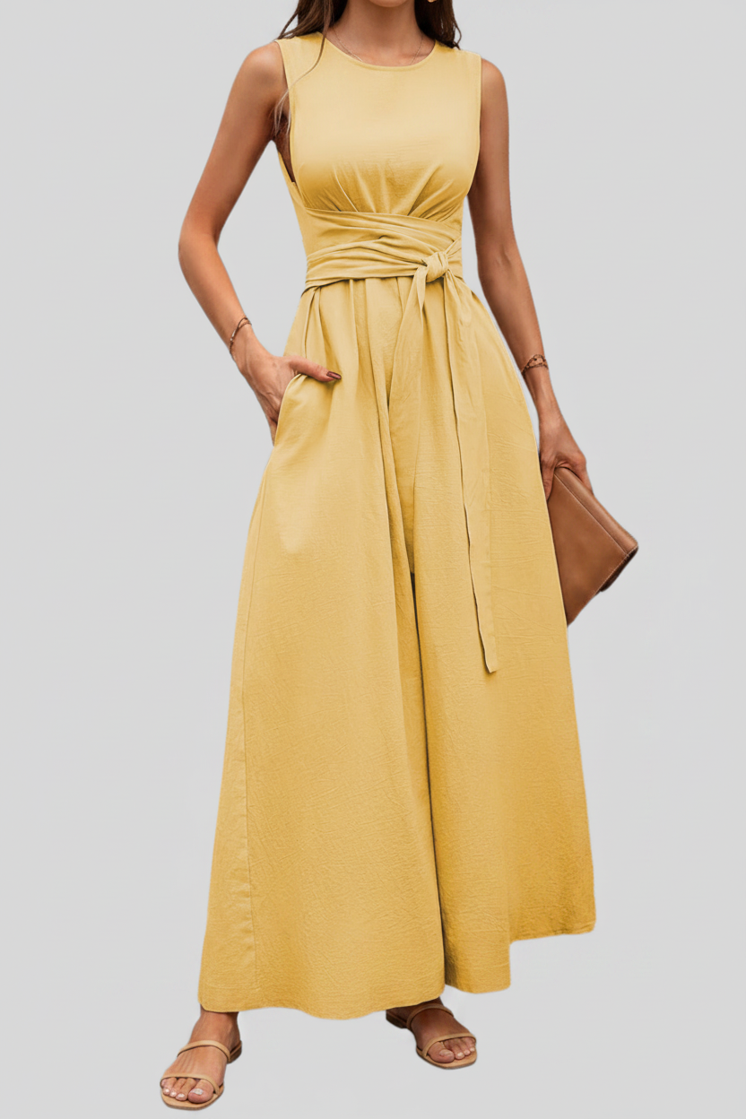 Casual Pleated Square-Neck Midi Dresses