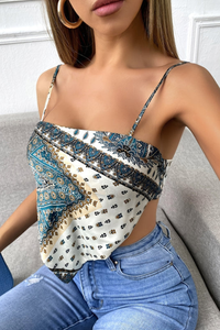 Vivid Colorblock Camisole Open Back