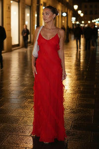 Flowing Ruffle Maxi Dress
